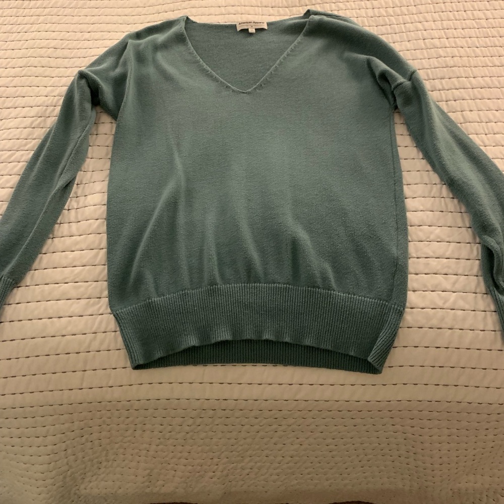 American Apparel Green Pullover Sweater